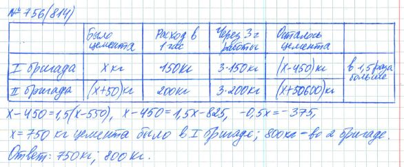 Ответ к задаче № 756 (814) - Рабочая тетрадь Макарычев Ю.Н., Миндюк Н.Г., Нешков К.И., гдз по алгебре 7 класс